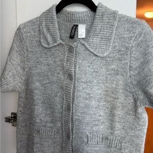 H&M Light Gray Knit Cardigan